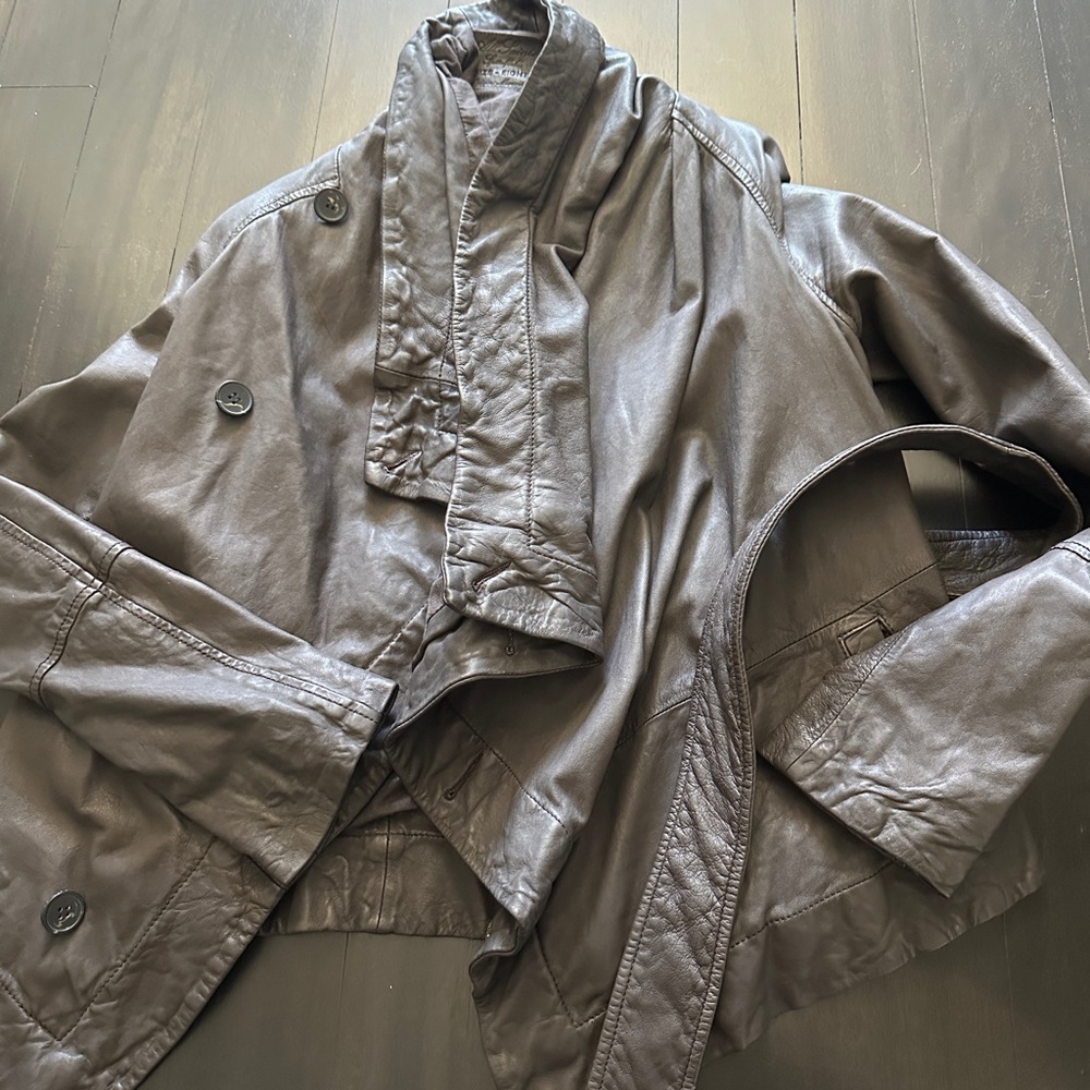 All Saints leather jacket brown US 4